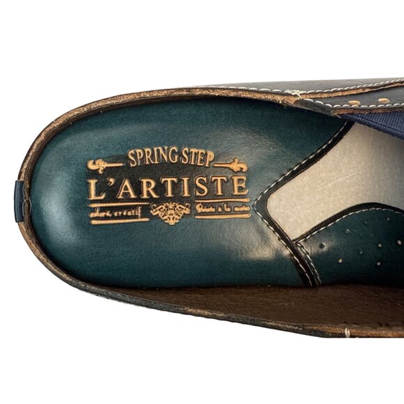 L'Artiste by Spring Step Women's Chino Clog Navy Size 42 - Picture 8 of 11